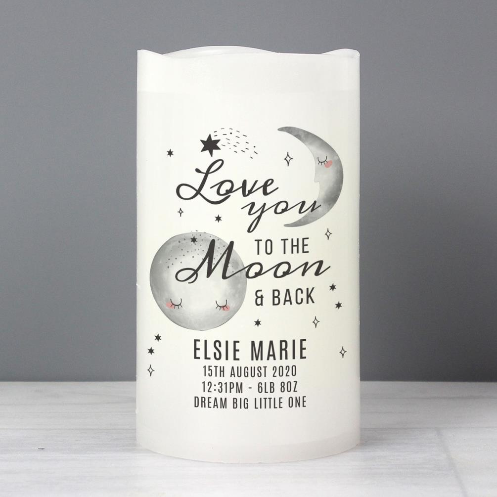 Personalised To The Moon and Back LED Candle Extra Image 2
